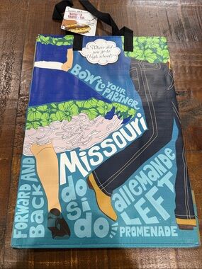 Missouri Dance Graphic Reusable Grocery Bag - Blue/Green